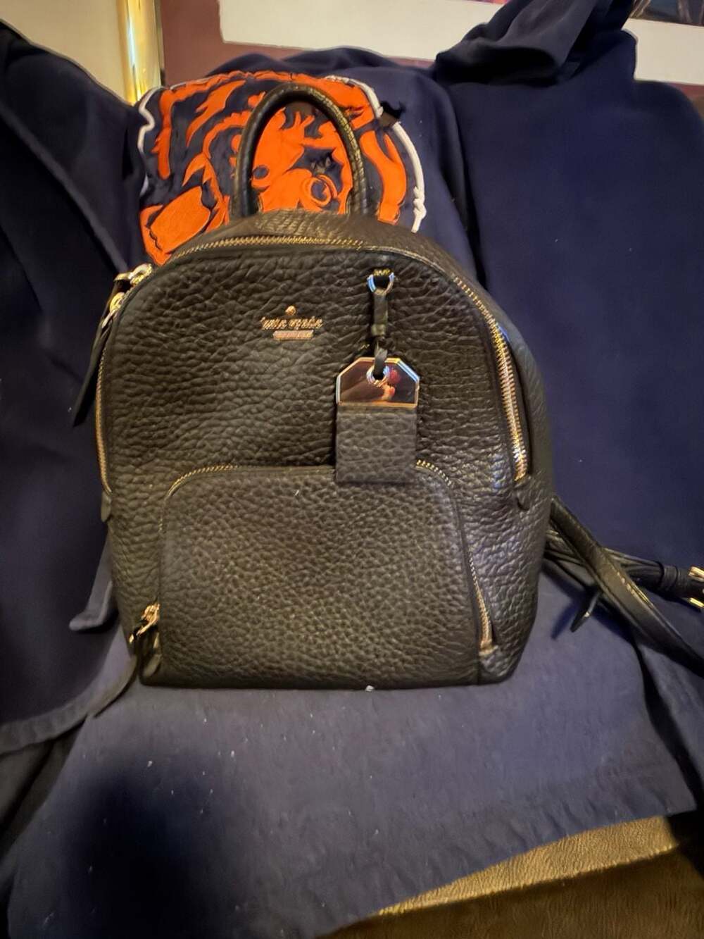 Kate Spade Carter Street Caden Black Pebbled Leather Backpack